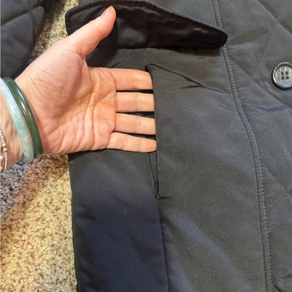 European long puffer coat with fox fur collar , M - Picture 9 of 16